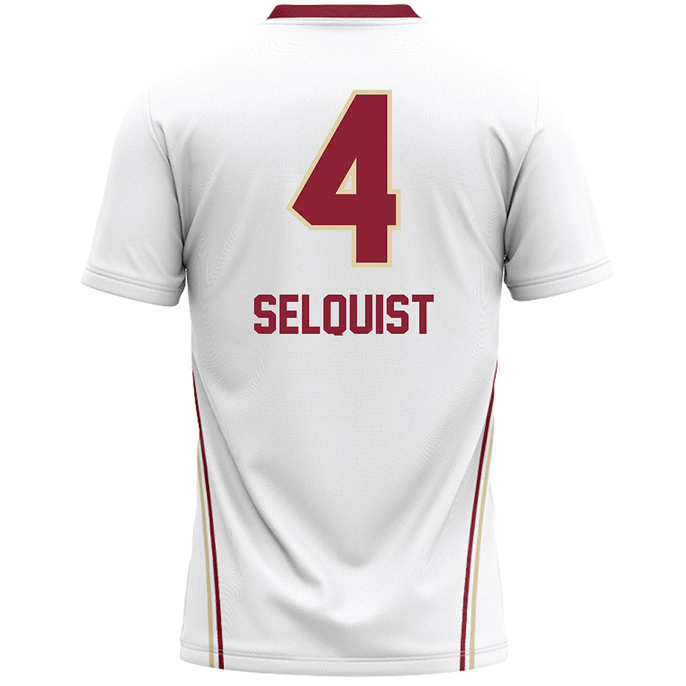 Elon - NCAA Women's Lacrosse : Kiley Selquist - White Lacrosse Jersey-1