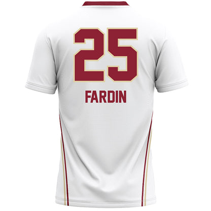 Elon - NCAA Women's Lacrosse : Jamie Fardin - White Lacrosse Jersey -1