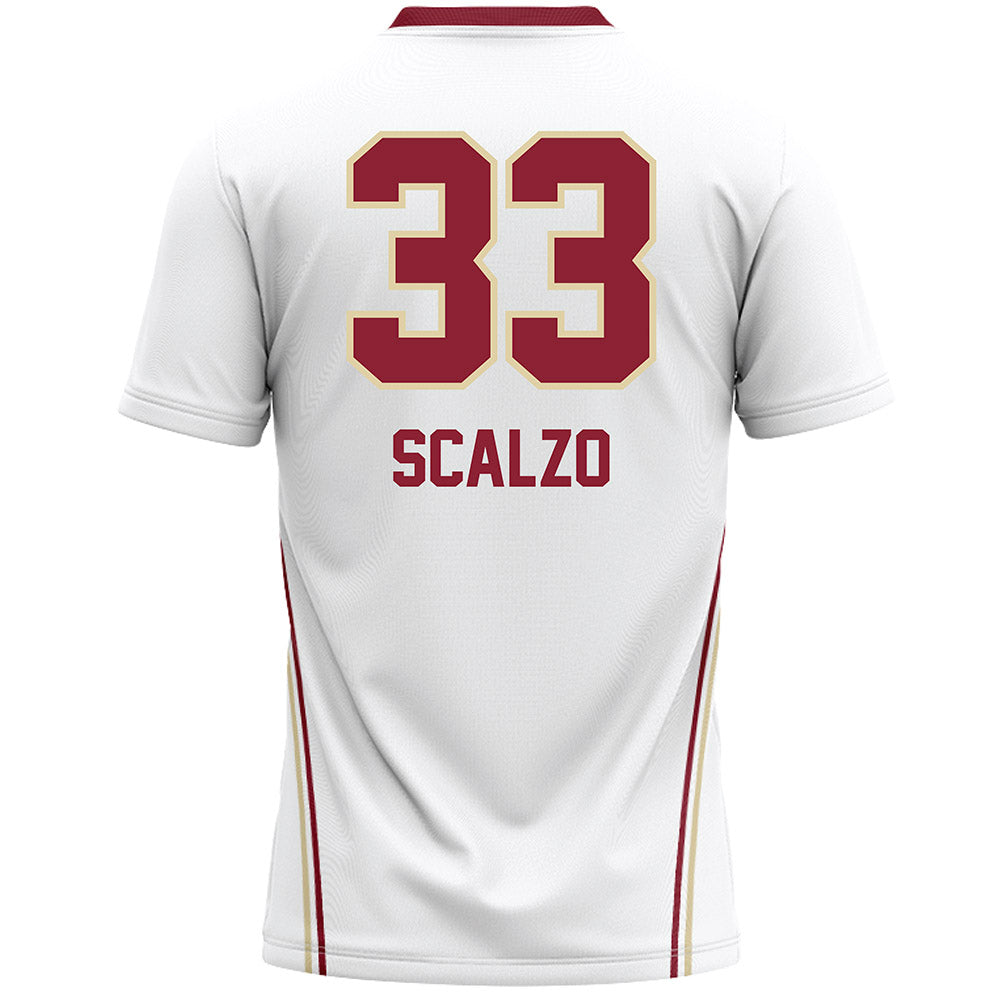 Elon - NCAA Women's Lacrosse : Lizzie Scalzo - White Lacrosse Jersey -1