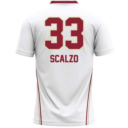 Elon - NCAA Women's Lacrosse : Lizzie Scalzo - White Lacrosse Jersey -1