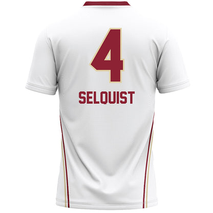 Elon - NCAA Women's Lacrosse : Kiley Selquist - White Lacrosse Jersey -1