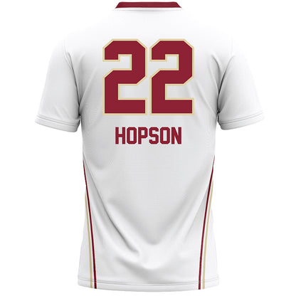Elon - NCAA Women's Lacrosse : Cierra Hopson - White Lacrosse Jersey -1