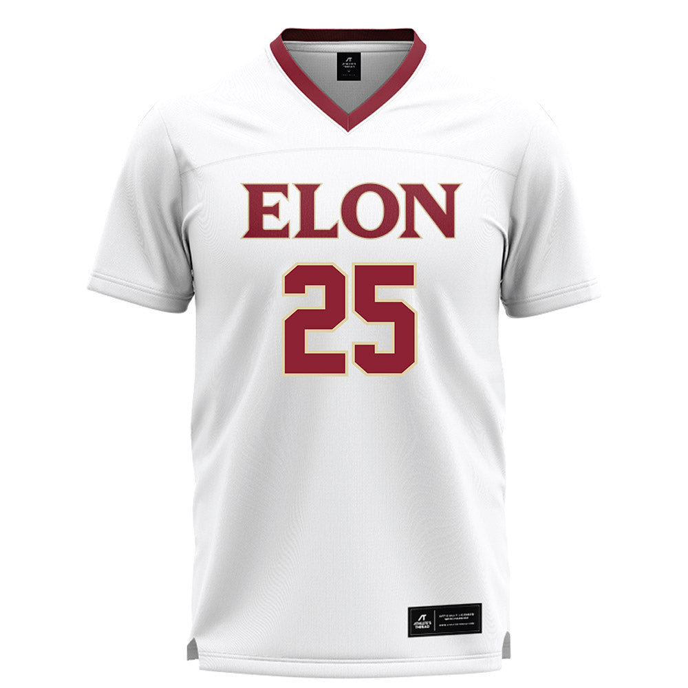 Elon - NCAA Women's Lacrosse : Jamie Fardin - White Lacrosse Jersey -0