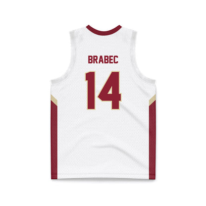 Elon - NCAA Men's Basketball : Alex Brabec - White Basketball Jersey-1