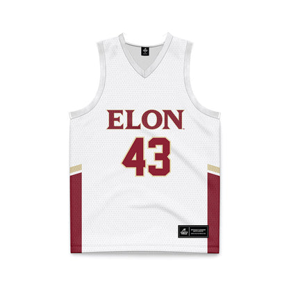 Elon - NCAA Women's Basketball : Hannah Dereje - White Basketball Jersey-0