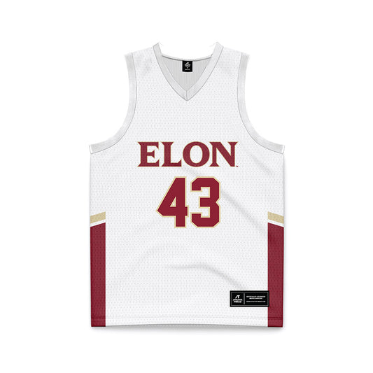 Elon - NCAA Women's Basketball : Hannah Dereje - White Basketball Jersey-0