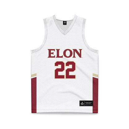 Elon - NCAA Women's Basketball : Tyana Walker - White Basketball Jersey-0