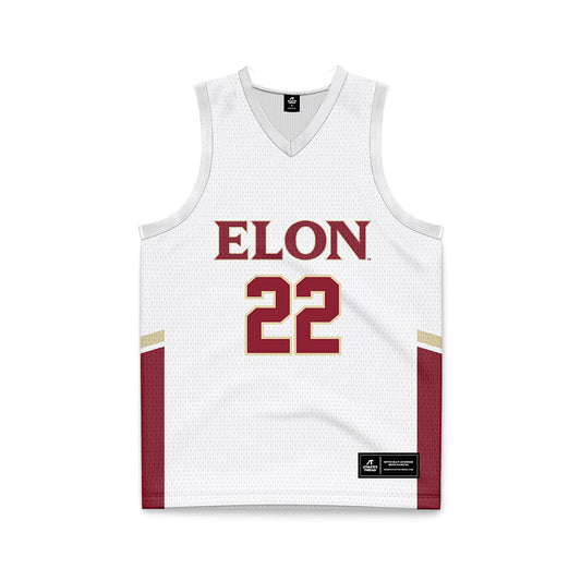Elon - NCAA Women's Basketball : Tyana Walker - White Basketball Jersey-0
