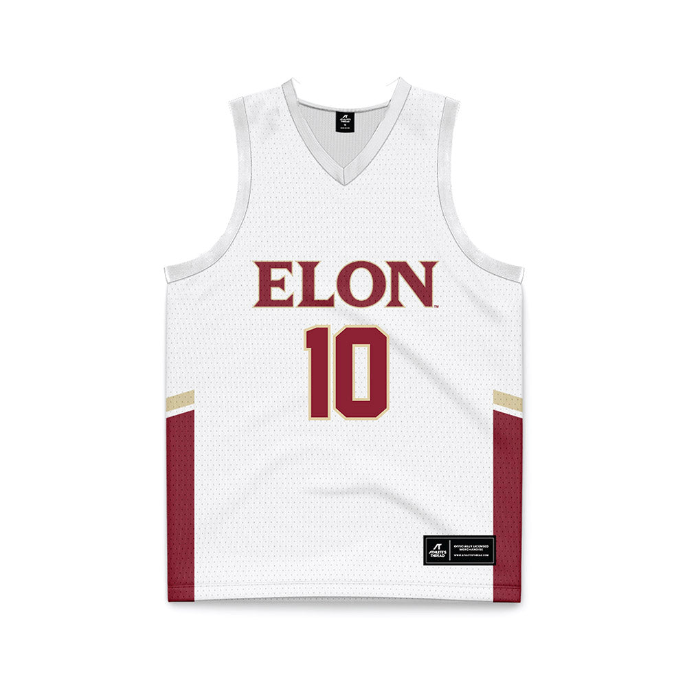 Elon - NCAA Women's Basketball : Kamryn Doty - White Basketball Jersey-0