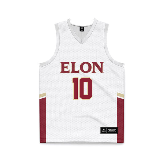 Elon - NCAA Women's Basketball : Kamryn Doty - White Basketball Jersey-0