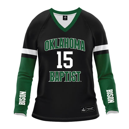OKBU - NCAA Women's Volleyball : Madi Barnes - Black Volleyball Jersey-0