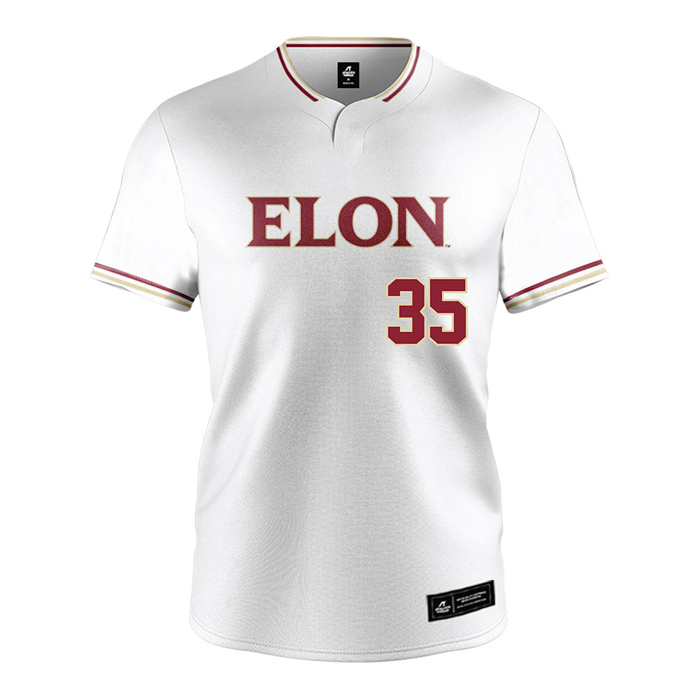 Elon - NCAA Baseball : Cade Mustard - White Jersey