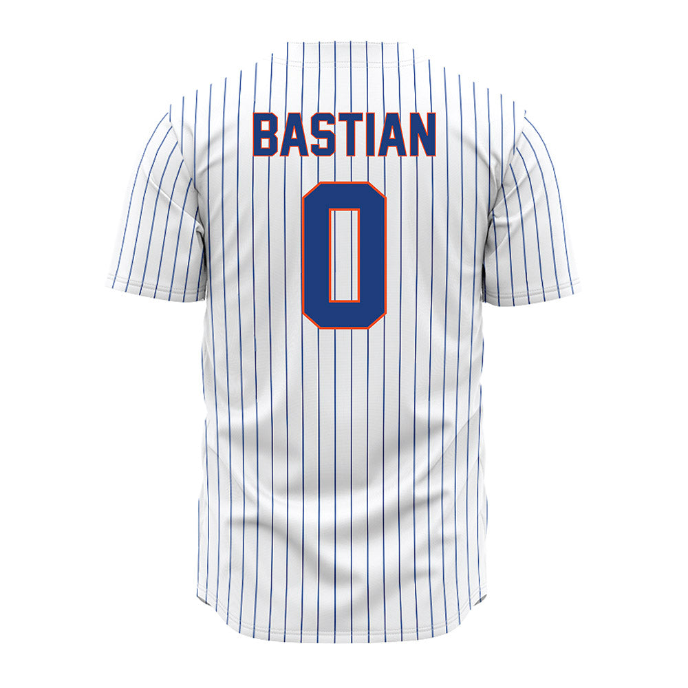 Florida - NCAA Baseball : Jaden Bastian - White Pinstripe Jersey-1