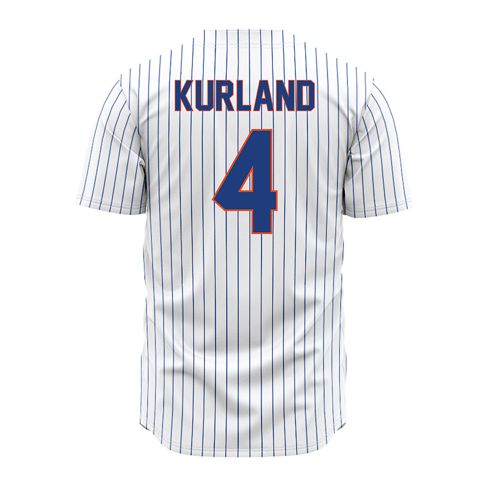 Florida - NCAA Baseball : Cade Kurland - White Pinstripe Jersey