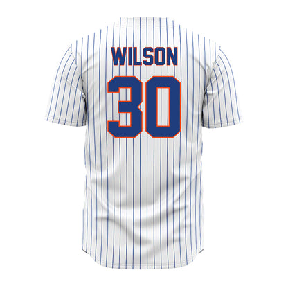 Florida - NCAA Baseball : Ashton Wilson - White Pinstripe Jersey