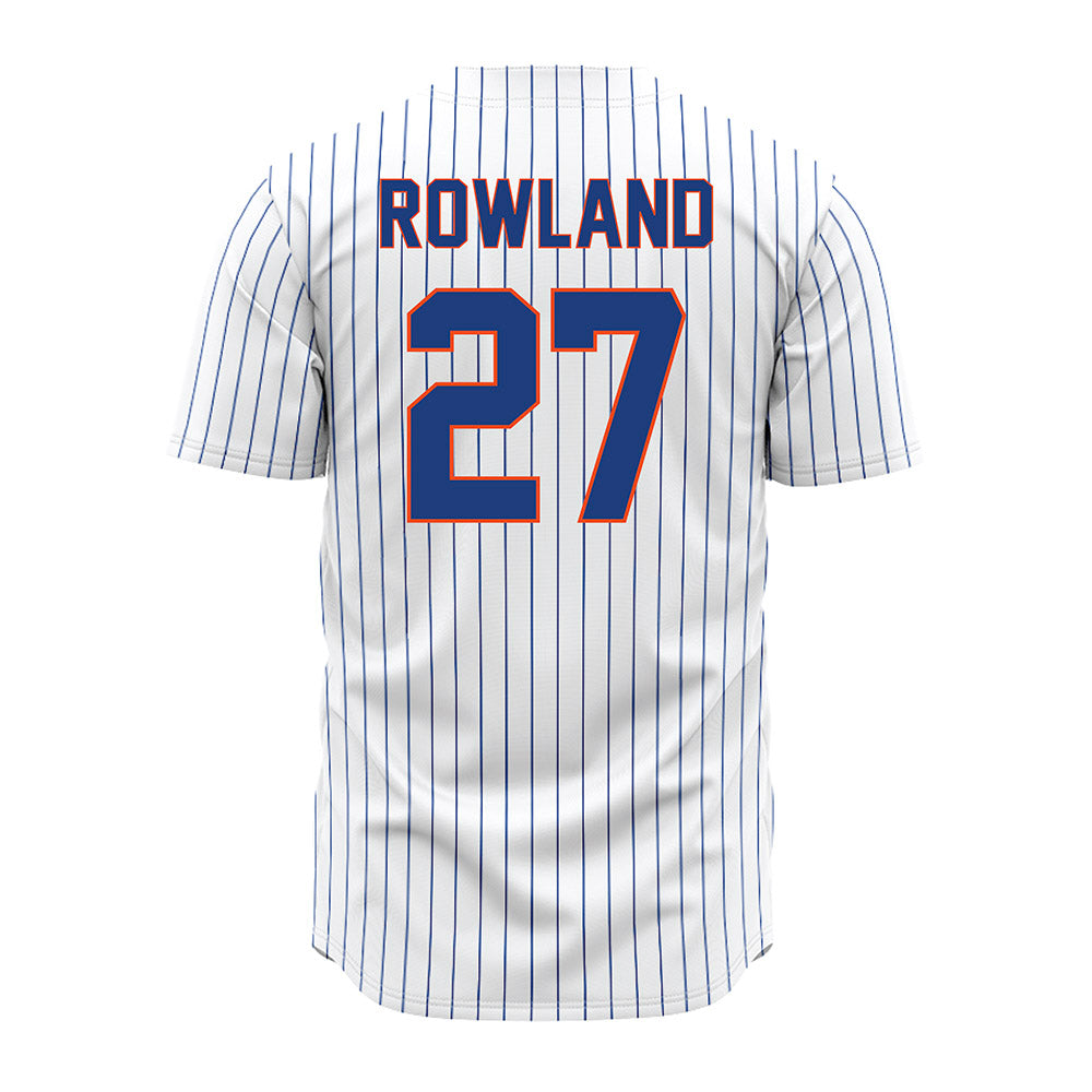Florida - NCAA Baseball : Blaine Rowland - White Pinstripe Jersey