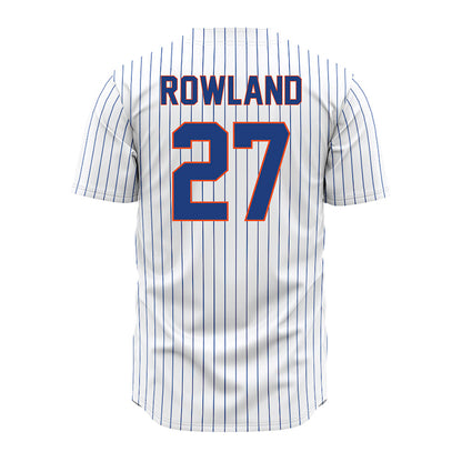 Florida - NCAA Baseball : Blaine Rowland - White Pinstripe Jersey
