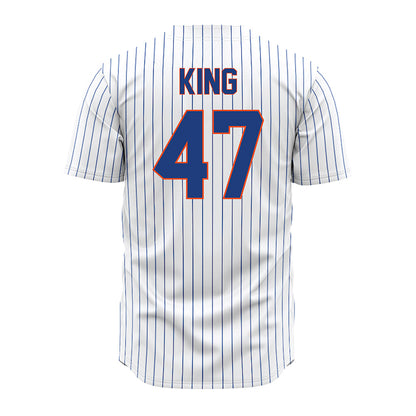 Florida - NCAA Baseball : Aidan King - White Pinstripe Jersey
