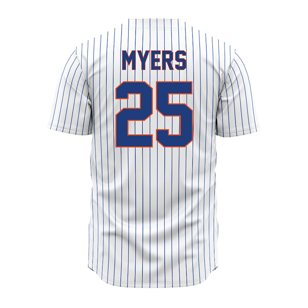 Florida - NCAA Baseball : Kolt Myers - White Pinstripe Jersey-1