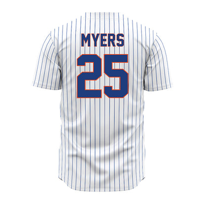 Florida - NCAA Baseball : Kolt Myers - White Pinstripe Jersey-1