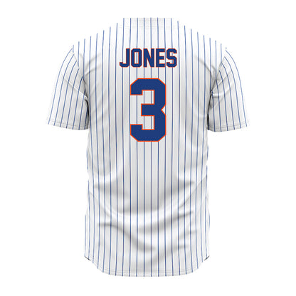 Florida - NCAA Baseball : Kyle Jones - White Pinstripe Jersey