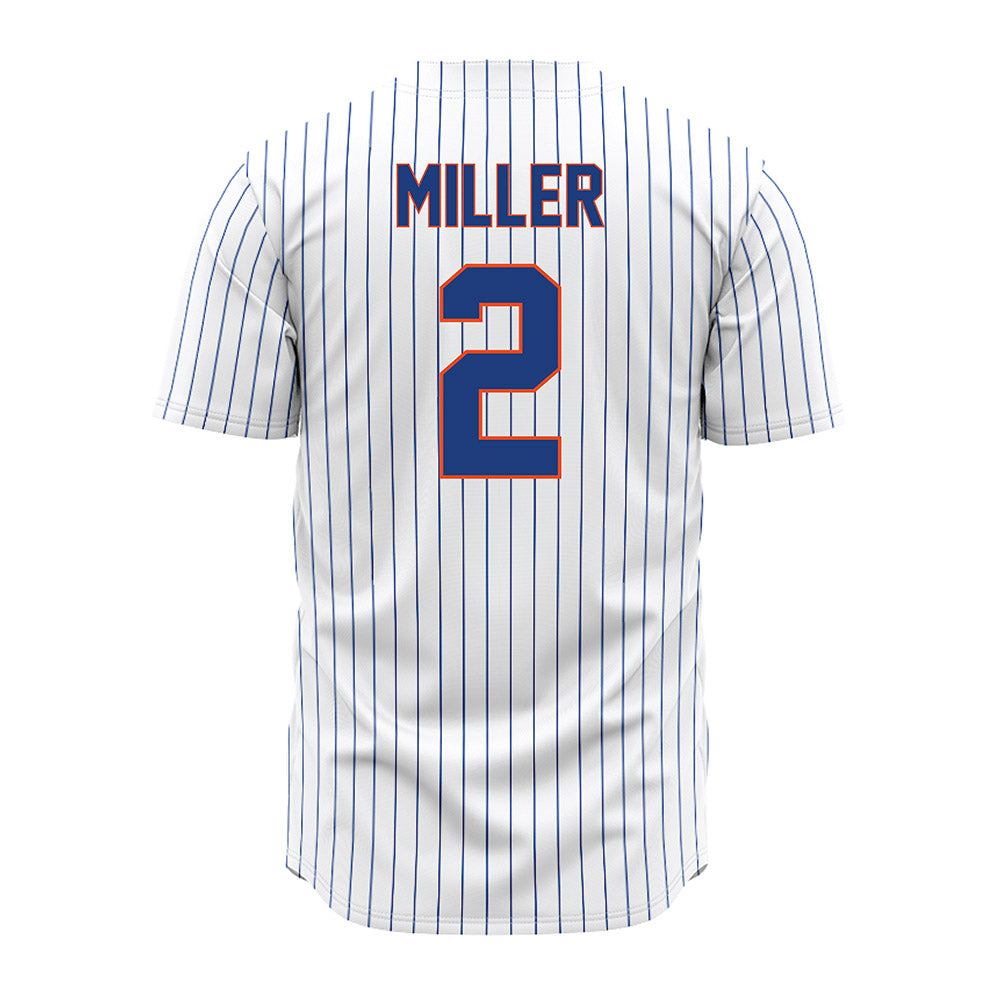Florida - NCAA Baseball : Sam Miller - White Pinstripe Jersey-1