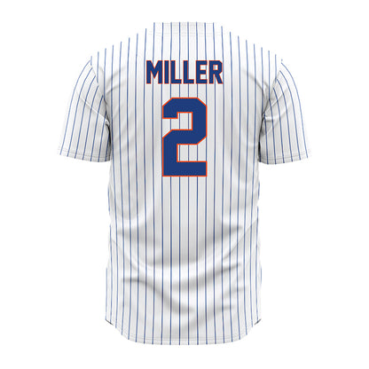Florida - NCAA Baseball : Sam Miller - White Pinstripe Jersey-1