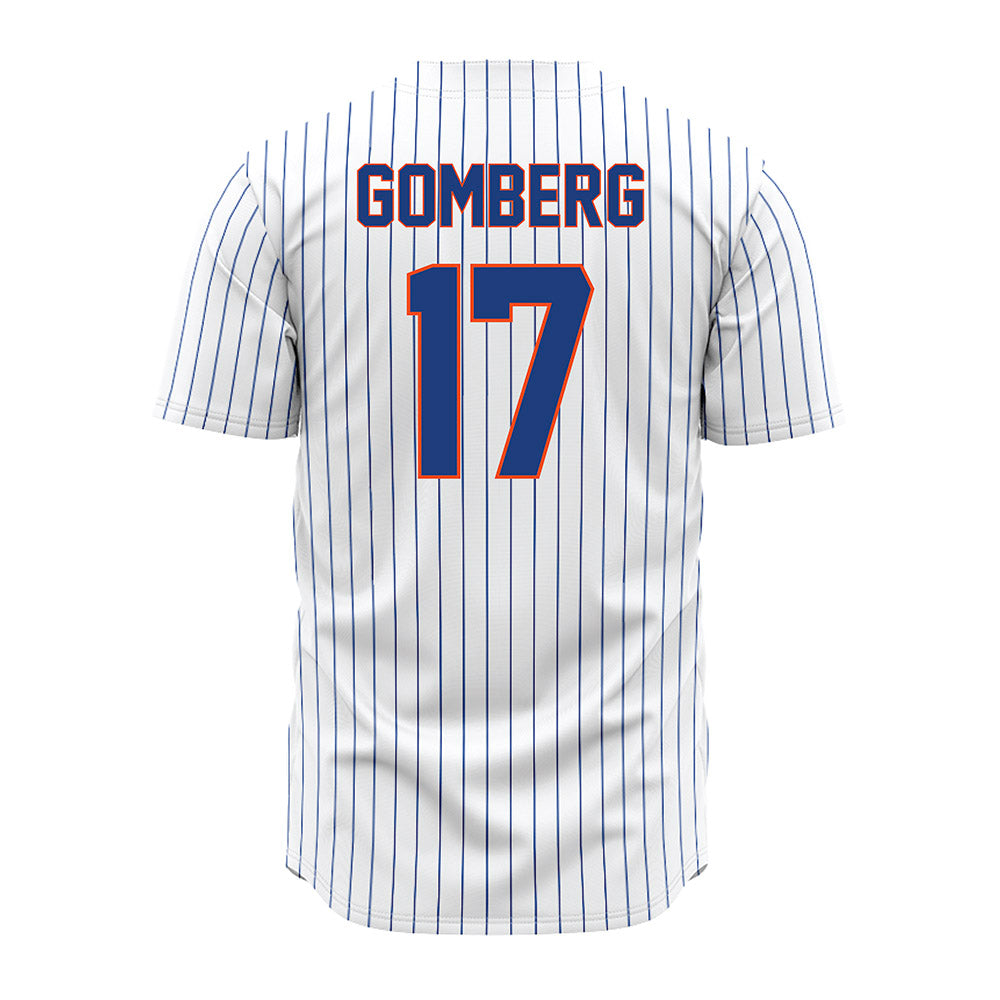 Florida - NCAA Baseball : Jacob Gomberg - White Pinstripe Jersey