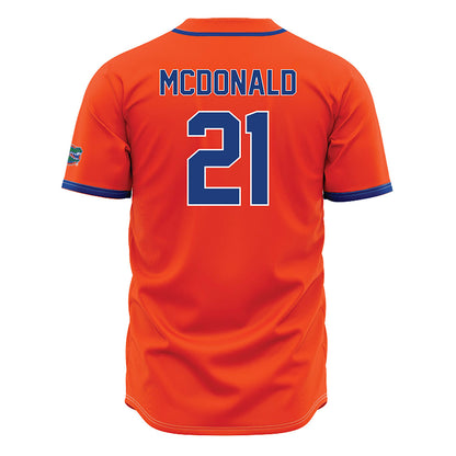 Florida - NCAA Baseball : Caden McDonald - Orange Jersey