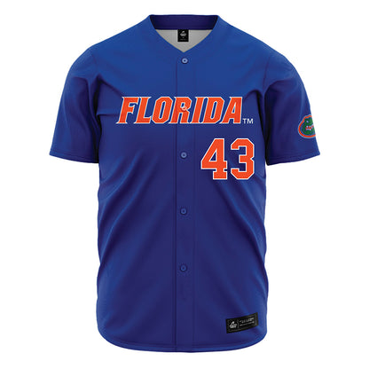 Florida - NCAA Baseball : Jacob Kendall - Blue Jersey-0
