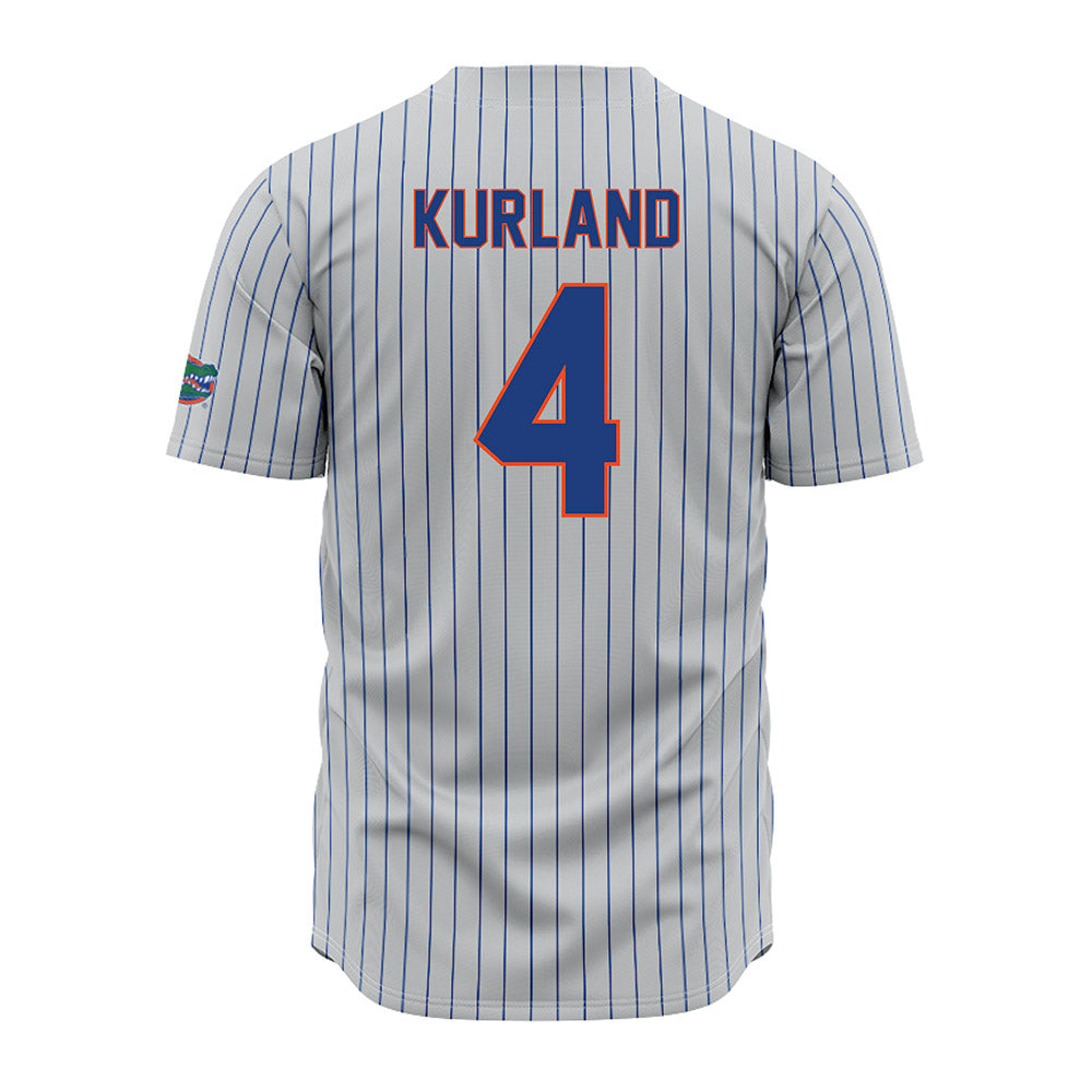 Florida - NCAA Baseball : Cade Kurland - Grey Pinstripe Jersey