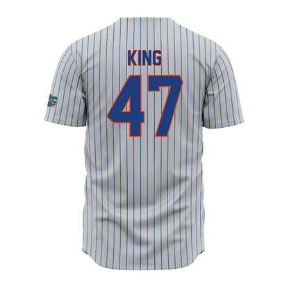 Florida - NCAA Baseball : Aidan King - Grey Pinstripe Jersey