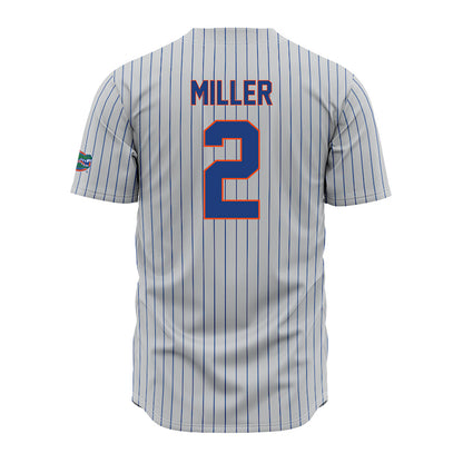 Florida - NCAA Baseball : Sam Miller - Grey Pinstripe Jersey-1