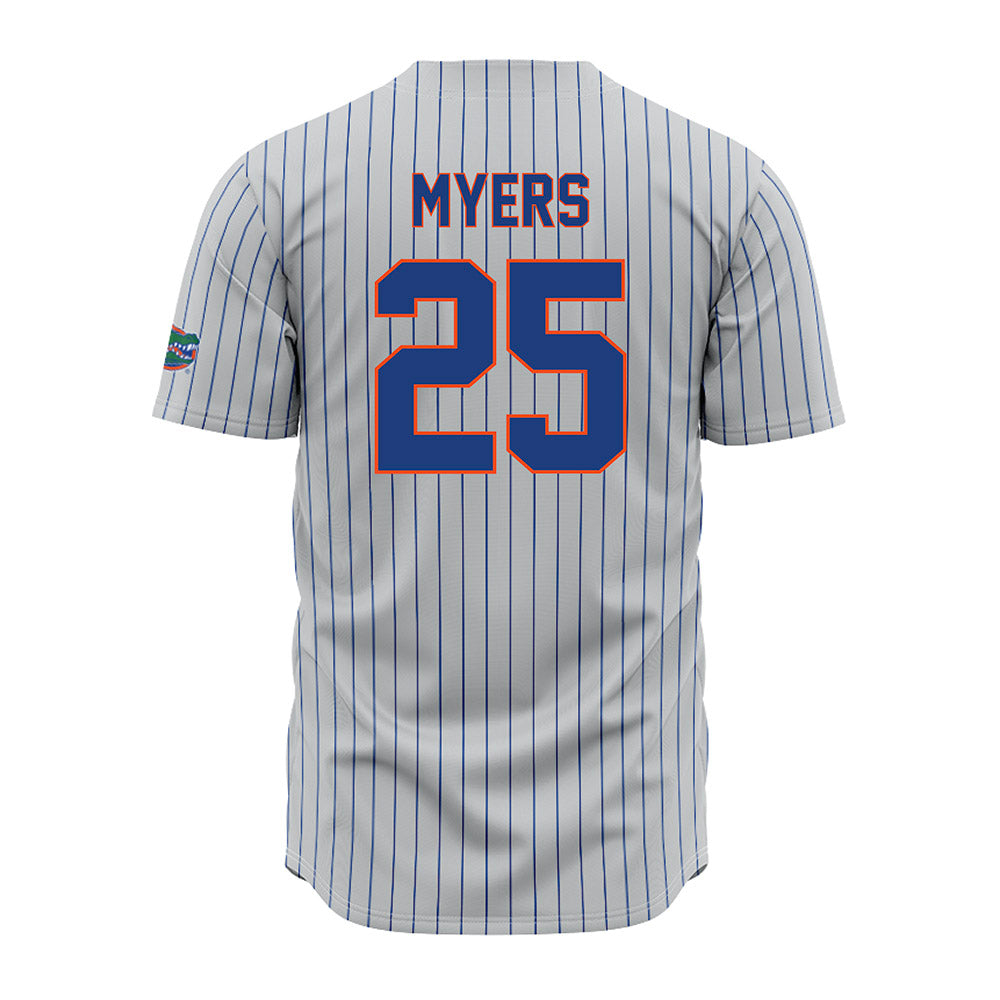 Florida - NCAA Baseball : Kolt Myers - Grey Pinstripe Jersey-1