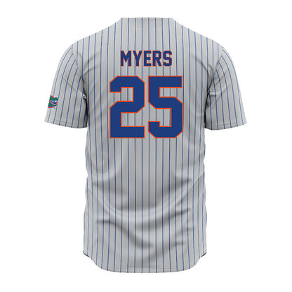 Florida - NCAA Baseball : Kolt Myers - Grey Pinstripe Jersey-1