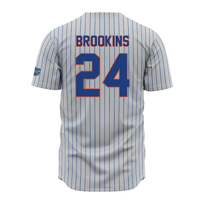 Florida - NCAA Baseball : Blake Brookins - Grey Pinstripe Jersey