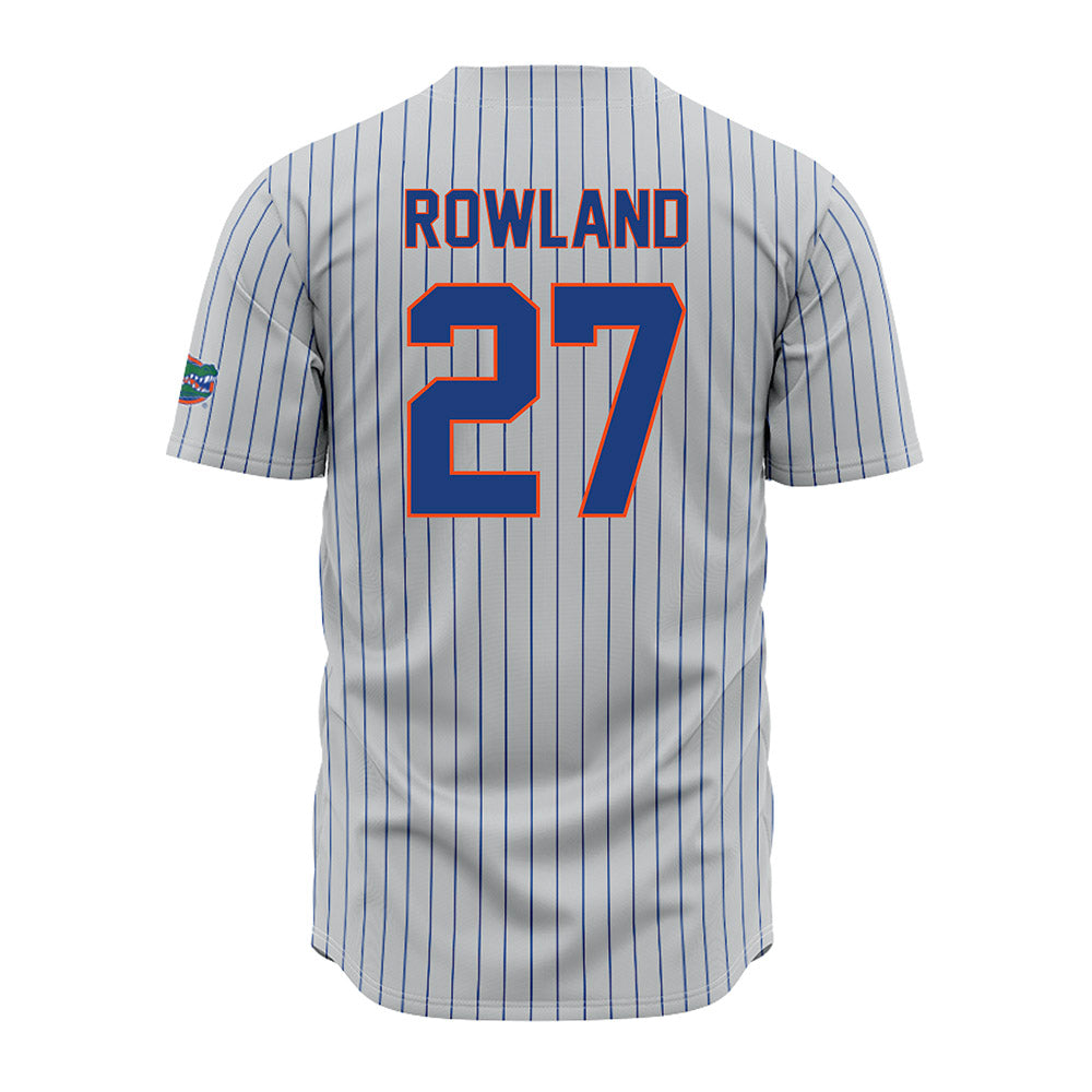 Florida - NCAA Baseball : Blaine Rowland - Grey Pinstripe Jersey