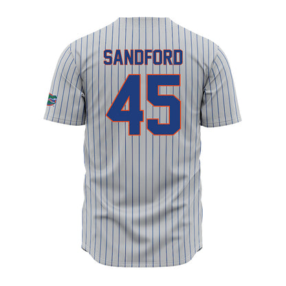 Florida - NCAA Baseball : Schuyler Sandford - Grey Pinstripe Jersey