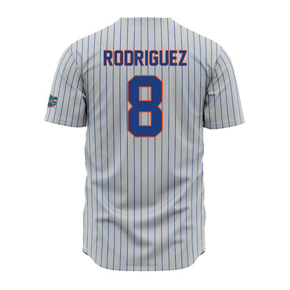 Florida - NCAA Baseball : Christian Rodriguez - Grey Pinstripe Jersey