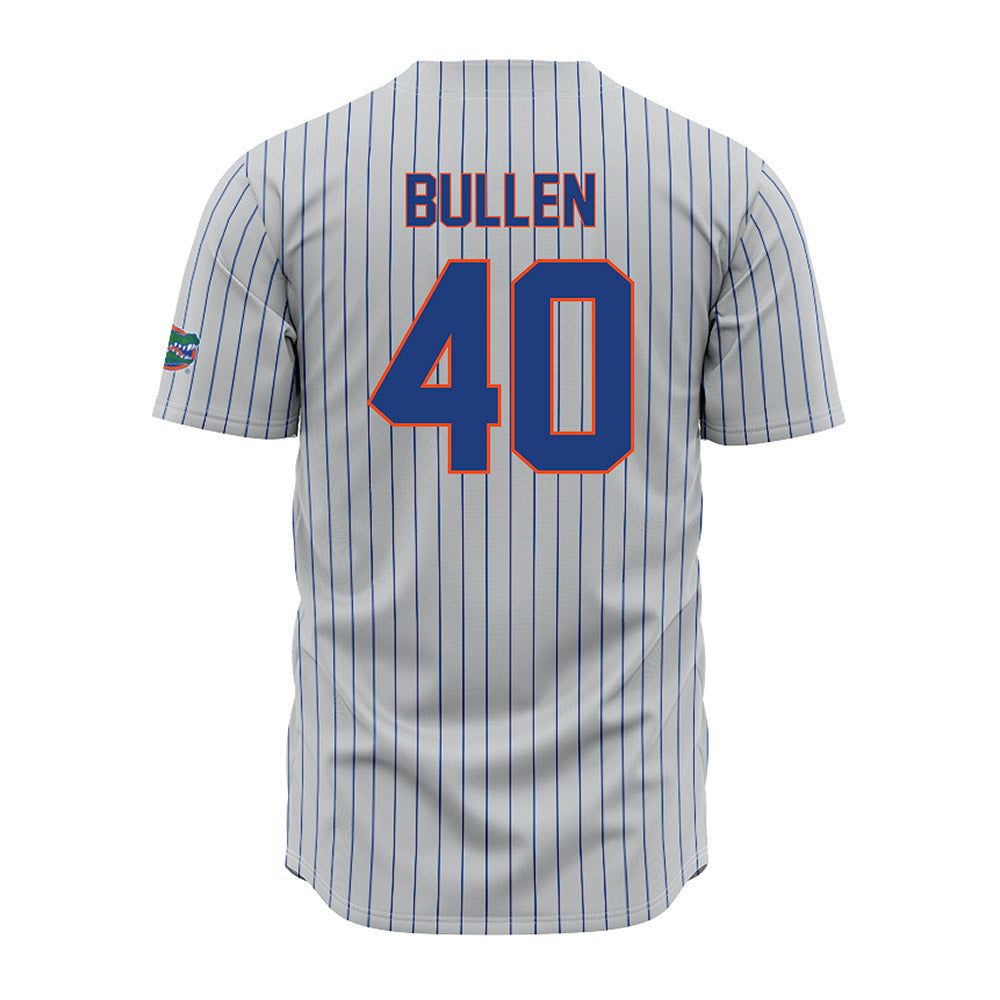 Florida - NCAA Baseball : Cole Bullen - Grey Pinstripe Jersey-1
