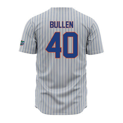 Florida - NCAA Baseball : Cole Bullen - Grey Pinstripe Jersey-1