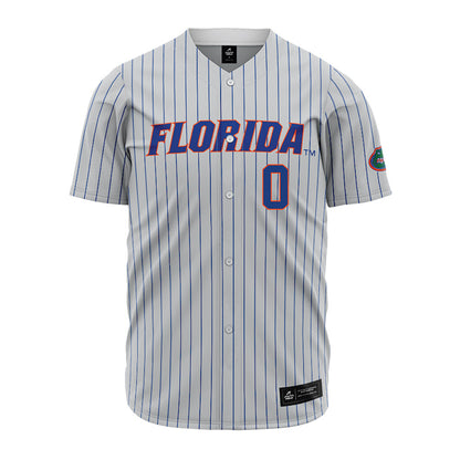 Florida - NCAA Baseball : Jaden Bastian - Grey Pinstripe Jersey-0
