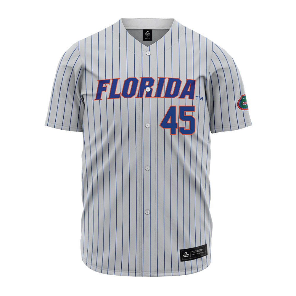 Florida - NCAA Baseball : Schuyler Sandford - Grey Pinstripe Jersey