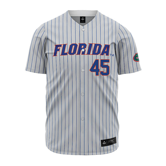 Florida - NCAA Baseball : Schuyler Sandford - Grey Pinstripe Jersey