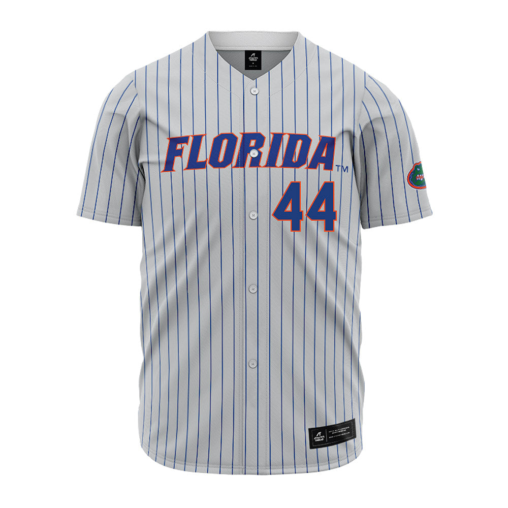 Florida - NCAA Baseball : Felix Ong - Grey Pinstripe Jersey
