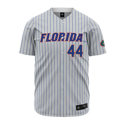 Florida - NCAA Baseball : Felix Ong - Grey Pinstripe Jersey
