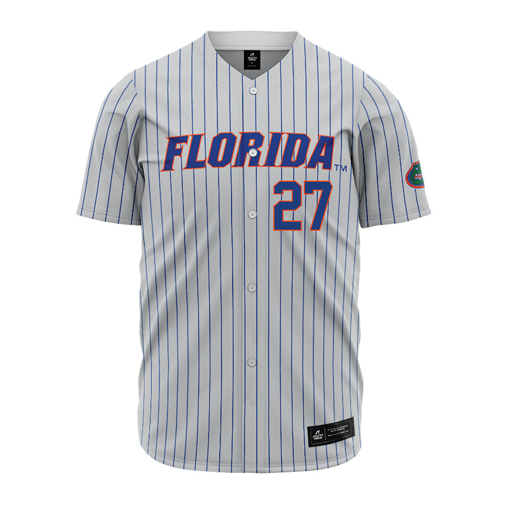 Florida - NCAA Baseball : Blaine Rowland - Grey Pinstripe Jersey