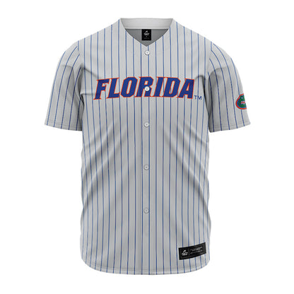 Florida - NCAA Baseball : Nic Partridge - Grey Pinstripe Jersey-0