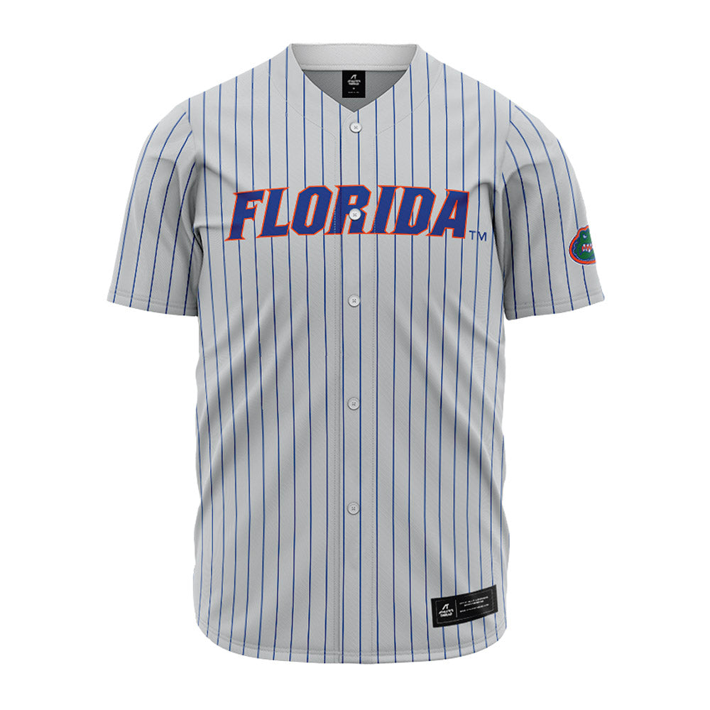 Florida - NCAA Baseball : Eli Blair - Grey Pinstripe Jersey-0