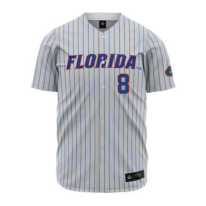 Florida - NCAA Baseball : Christian Rodriguez - Grey Pinstripe Jersey